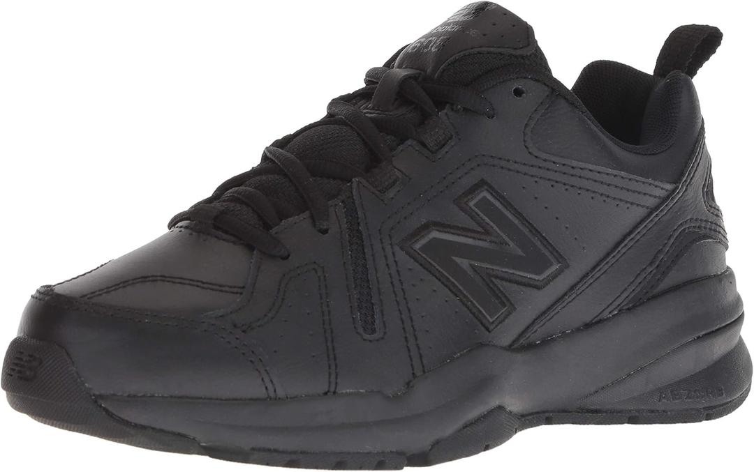 New Balance Women's 608 V5 Casual Comfort Cross Trainer, Black/ Black, 8.5 Wide