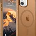 SUPFINE Magnetic for iPhone 11 Phone Case(Compatible with MagSafe)(Military Grade Drop Protection) Slim Translucent Matte Shockproof with Anti-Fingerprint Phone Case,Brown