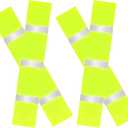 4 Packs Yellow High Visibility Safety Seat Belt Cover Reflective Seat Belt Covers for Cars Trucks Seat Belt Compliance 17.7 x 2.7