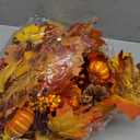 Fall Garland for Mantle, 5.9 Ft Fall Leaves Garland with Maple Leaves Pumpkins for Home Thanksgiving Fireplace Wall Table Outdoor Decor (1 Pack)