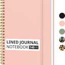 Taja Lined Spiral Journal Notebook for Women & Men, 140 Pages, College Ruled Hardcover Notebook for Work & Note Taking, Journals for Writing, A5(5.7" x 7.9") - Pink