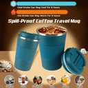 SPLMIFA Vacuum Insulated Stainless Steel Travel Coffee Mug with Lid, Leak-Proof Reusable Thermal Cup Keeps Drinks Hot & Cold for Hours, Durable Portable Tumbler for Men & Women(3rd-Blue, 17OZ)