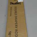 1 Inch Black Double Curtain Rod with Vintage-style Finials-Tension Curtain Rods 28-48 Inchs for Bedroom&Home Decor