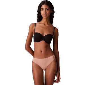Calvin Klein Women's Invisibles Seamless Thong Panties, 3 Pack (Medium, Light Caramel 3 Pack)