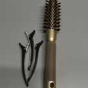 Sndyi Small Round Brush for Blow Out, Nano Thermal Ceramic Ionic Round Hair Brush with Boar Bristles, Boost Shine & Volume, For Short Hair with Quick Blow Drying & Salon Styling -2 Inch, Barrel 1 Inch