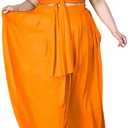 Ophestin Womens Plus Size 2 Piece Dress Outfits Solid Color Crop Top Maxi Skirts Set XL