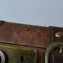 feilario Vintage Leather Storage Trunk Small Portable Decorative Luggage Suitcase Movie Prop Luggage- 2 Size Option, Brown (Brown, S)