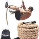 VIVITORY Gym Fitness Training Climbing Ropes, Workout Gym Climbing Rope, Home Training and Fitness Workouts,1.5'' in Diameter, 15 Ft