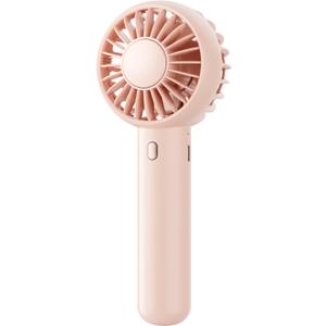 Gaiatop Mini Portable Fan, Small and Powerful, Cute Design 3 Speed Personal Handheld fan and Desktop with Base, Lightweight USB Rechargeable for Travel Lash Makeup Girl Women Summer Gift Pink