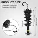 Pair Front Struts Shock Absorber Electric Assembly Assy Magnetic Compatible with Cadillac Escalade Tahoe Suburban Silverado GMC Sierra 1500 Yukon (XL) 2015-2022 Replaces 84176631 84977478