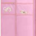 65" Garment Bag for Travel for Hanging Clothes Storage Hanging Suit Cover with Zipper and Accessory Storage for Coats, Dresses, Suits (Pink)