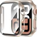 2 Pack Case with Tempered Glass Screen Protector for Apple Watch 10 (2024) Series 10 42mm,Slim Guard Bumper Full Coverage Hard PC Protective Cover HD Ultra-Thin Cover for iWatch 42mm