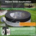 SIHAIAN 16 Ft Round Pool Cover, with Automatic Drain Pool Cover, Patented One-Piece Tensioning System Above Ground Pool Cover, Preventing Waterlogging, Yarn-Dyed Oxford Fabric Solar Pool Cover