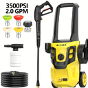 Electric Pressure Washer, 4000 PSI 2.5 GPM Power Washer With 4 Quick Connect Nozzles And Foam Cannon, High Pressure Cleaning