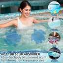 2-Pack Hot Tub Scum Absorber Sponge | Efficiently Removes Oils, Lotions & Foam, Floating Reusable Cleaner for Spa, Pool, Jacuzzi, Keeps Water Crystal Clear