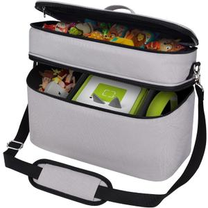 Storage Carrying Bag for Tonies 2 Starter Set, for Toniebox Characters, Charging Station & Headphone, Case Only (Large, Grey)