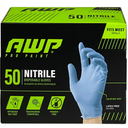 AWP 50 NITRILE DISPOSABLE GLOVES Blue FITS MOST LATEX FREE TOUCHSCREEN COMPATIBLE