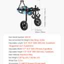 VEVOR Dog Wheelchair for Back Legs, Adjustable 2 Wheels Pet Wheelchair, Lightweight Dog Cart with Shock-Absorbing Wheels, Mobility Support Wheel Chair for Disabled Injured Dogs up to 22lbs, X-Small