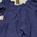 Dress Womens Short Sleeve Square Neck Puff Sleeve Dresses with Tie Back XL