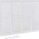 EZ-FLO 20 x 12 Inch (Duct Opening) Return Air Vent Cover for Wall or Ceiling, Solid Steel Return Air Grille, HVAC Vent Cover, White, 61644