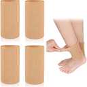 Suhine 4 Pcs Ankle Sleeve Ankle Gel Sleeves Ice Skate Guards Padded Protector Moisturizing Gel Socks Pad Ice Skating Protection for Riding Ski Foot