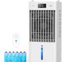 Windowless Portable Air Conditioner with Remote，Evaporative Air Cooler， Swamp Cooler with Water Tank Room Cooling Fan for Home Indoor 12H Timer No Hose Needed