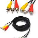 Padarsey 10ft 3RCA Male to Female Audio Composite Extension Video Cable DVD