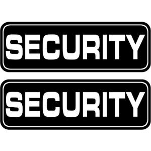 2 Pack (18"×6") Heavy Duty Security Officers Magnetic Signs For Vehicles Trucks, SUV and Cars, Rover, Patrol Security 18"×6" (2 Pack)(Black)