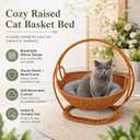 Wicker Cat Bed Elevated Cat Lounger Multifunctional Pet Furniture with Removable Cushion for Indoor Pets, 
Product Dimensions	18.11"L x 15.75"W x 10.24"Th