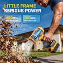 Cordless Leaf Blower Compatible with Dewalt 20V MAX Battery (No Battery), 450-CFM 150-MPH Handheld Blower with Stepless Speed for Patio, Lawn Care, Leaves & Debris (Tool Only)