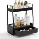 2-Tier Bathroom Organizer Countertop, Bathroom Sink Organizer Countertop, Vanity, Counter Shelf, Black