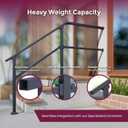 CR Fence & Rail 2-3 Step Stair handrail, Perfect for Hand Rails for Outdoor Steps, Indoor Staircase handrail & Porch, Deck, and Balcony for Seniors, with 40" Top Rail
