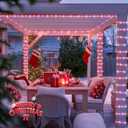 JMEXSUSS 200 LED Solar Rope Lights, 72ft IP 65 Outdoor Waterproof Christmas Lights With 8 Modes, Red and White for Fence Yard Walkway