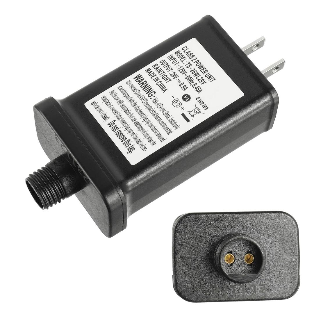LED Transformer 29V 18W LED Power Supply Model TS-18W29V Replacement Parts IP44 US Plug Adapter, Seasonal-Use LED Driver for LED String Light, Christmas Tree Holiday Lighting