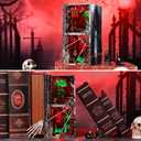 fifijoy Haunted Horror Book Nook Kit, DIY Miniature Dollhouse Halloween Booknook Kit, Spooky Creepy Scary 3D Wooden Puzzle Bookend Bookshelf Insert Decor with LED Light (Haunted Mansion)
