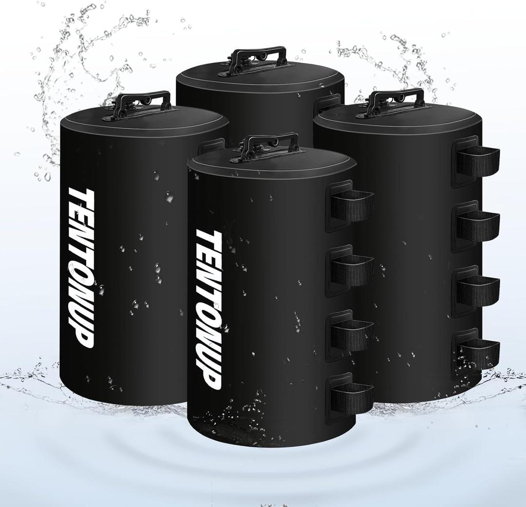 Canopy Water Weight Bags, 220 LBS Heavy Duty Canopy Weights Set of 4, Tent Water Weights for Pop Up Canopy, Gazebo, Carport, Outdoor Event, Black