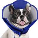 AOFITEE Dog Cone - Soft Cones Dog After Surgery, Comfy Cones for Dogs to Stop Licking, Adjustable Small Dogs Cone Collar for Wound Healing, Elizabethan Pet E-Collar, Blue Small