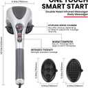 Electric Dual Head Heavy Hammer Massager, Handheld Heated Massage, for Deep Tissue Pain Relief for deep Relaxation and Rejuvenation of Muscles, Back, Shoulders, and Legs Throughout The Body