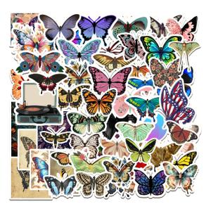 Butterfly Sticker Pack, Colorful Lovely Waterproof Stickers for Laptop, Scrapbook, Window, Butterfly Stickers for Water Bottle, Envelope, Gift for Teens, Adults