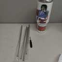 DS 4 Pack 40 oz Sublimation Tumbler with Handle Insulated Large Sublimation Tumblers Bulk with Lids and Straws Stainless Steel Coffee Mugs for DIY Craft Heat Press Print (White)