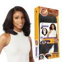 Sensationnel Curls Kinksandco Kinkyedges Wig - Kinky Layered Blow Out 14 Inch 13X6 Lace Frontal Natural Kinkytexture Edged Hairline for Natural 3C to 4C Hair Textures (1B OFFBLACK)