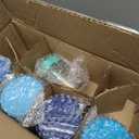 Youngever Glass Baby Food Storage, 6 Ounce Baby Food Glass Containers with Airtight Lids, Glass Jars with Lids (8 Coastal Colors)