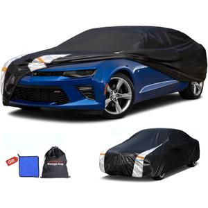 Chevrolet Chevy Camaro Car Cover 100% Waterproof All Weather, Gift with Towel, 10 Layers Car Cover Custom Fit 1970-2026 Camaro ZL1/SS/Z28/LT/LE/LS, Full Exterior Cover Rain Sun UV Protection.