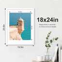 Picrit 18x24 White Poster Frame 7 Pack, Display Pictures 16 x 20 Picture with Mat or 18 x 24 without Mat for Horizontal or Vertical Wall Mounting, Wall Gallery Photo Frames