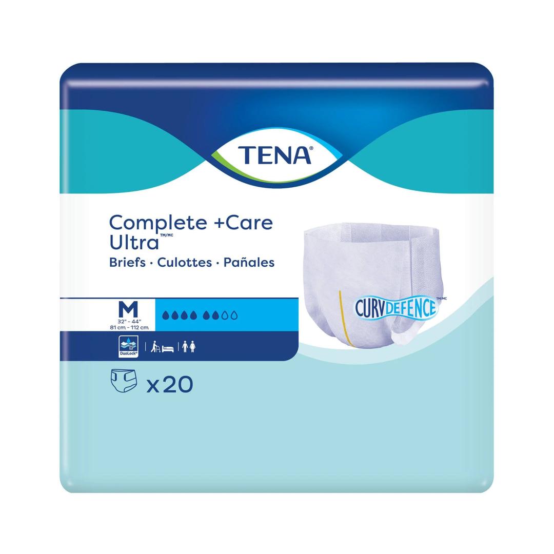 TENA Complete +Care Ultra™ Incontinence Brief, Moderate Absorbency, 20 Count, Medium