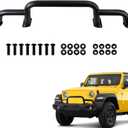 Grille Winch Brush Guard for Jeep Wrangler JL, Gladiator, JT (2018-2024) - Triple Hoop Bumper Bar Winch/Front Bumper Brush Guard Bull Bar, Replaces Part #82216474AA