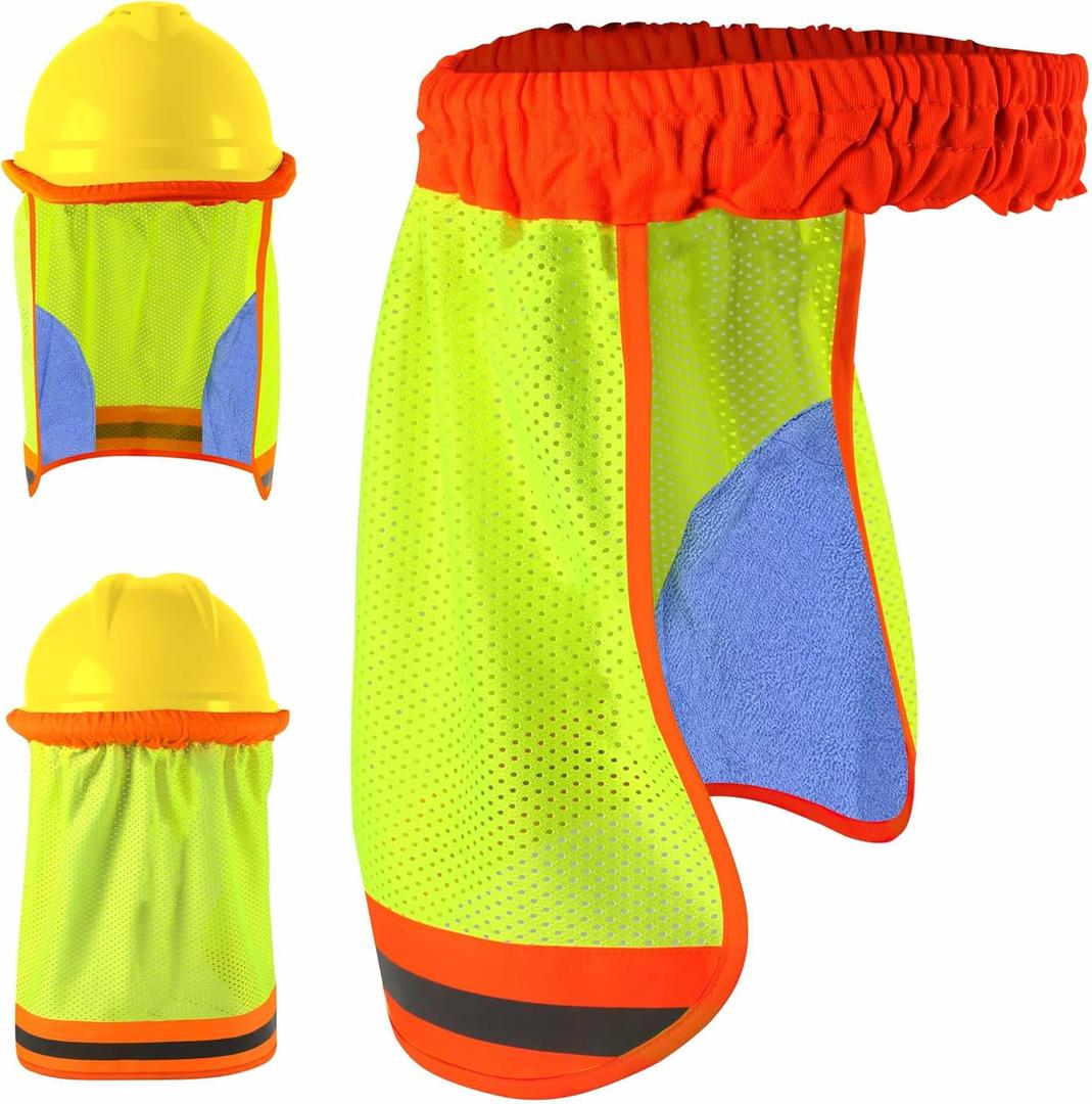High Visibility Neck Sun Shield with Reflective Stripe (Orange)