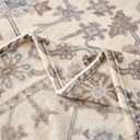 Garden Print Blanket Fleece Throw for Bed Sofa Travel and Camping, Super Soft Cozy Fluffy Plush Garden Print Blanket for All Seasons 60"x80" (Beige)