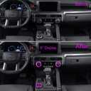 for Toyota Tacoma 2024 2025 Interior Accessories, for 4Runner 2025 with 8" Display Switches, Air Conditioner AC Switch Knob Cover 4PCS Aluminum Alloy (Pink, 8 Inch Display)