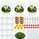 Cinrobiye 12 Set Easter Snow Globe DIY Craft KitsMake Your Own Bunny Rabbit Plastic Egg Snow Globes, Spring Holiday Arts & Crafts for Home Family Party Decor Classroom Activities